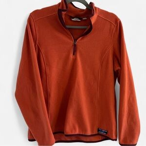 L.L.Bean Burnt Orange Quarter Zip Fleece